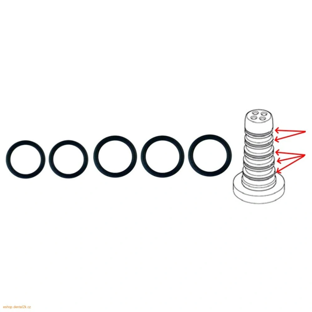 O-ring set pro VCP pro konektor základny komory